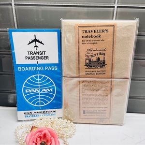 Traveler's Notebook PAN AM Writing Board + Traveler Train Edition planner